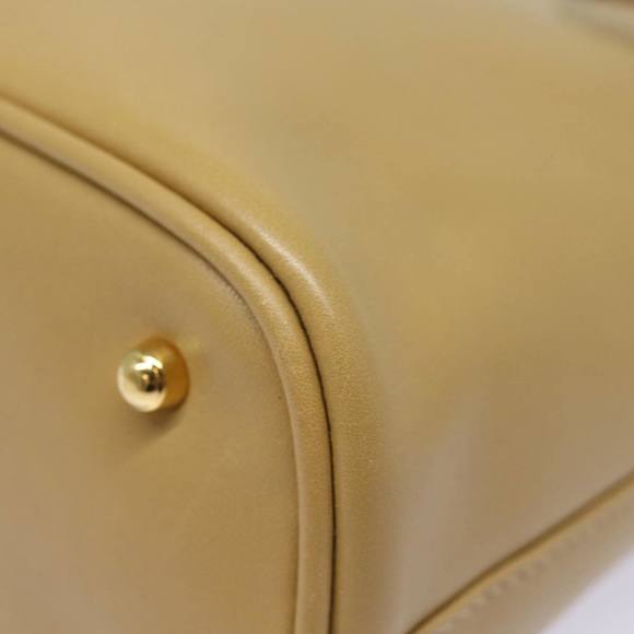 GUCCI Bamboo Hand Bag Leather 2way Beige Gold 000 2058 0290 Auth 86706 - Picture 11 of 16